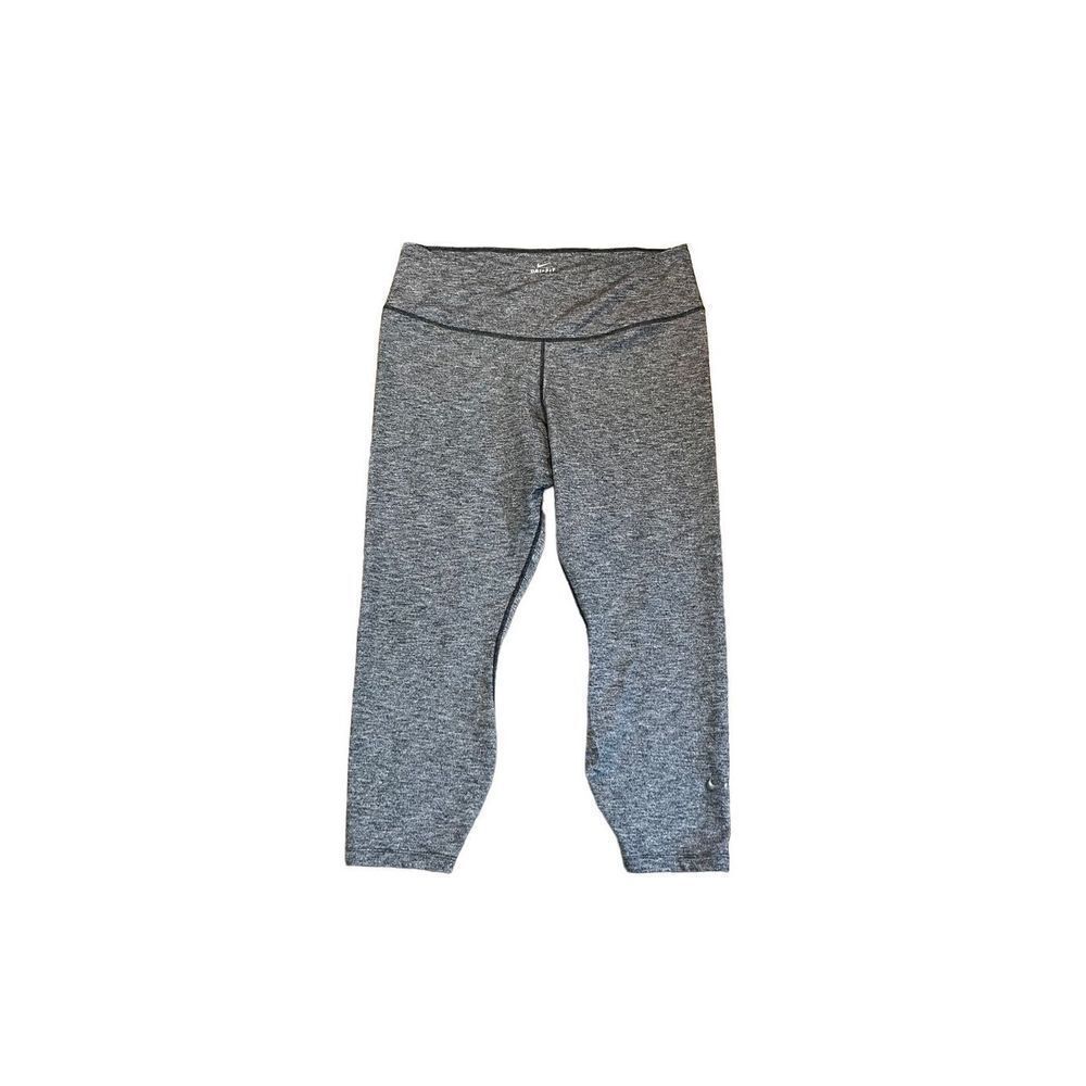 Nike Dri-Fit 1X Gray Athletic Yoga Capri Leggings Pants